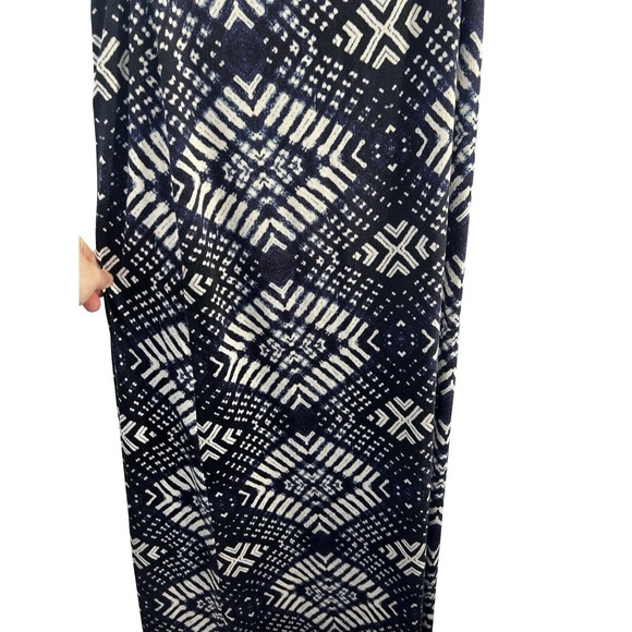Rachel Pally Women's Geometric Print Front Slit Maxi Skirt Navy Blue Size Medium - Picture 12 of 16